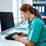 **

A professional clinical laboratory scientist wearing modest scrubs, analyzing data at a modern workstation in a bright, clean lab, fully clothed, appropriate content, safe for work, perfect anatomy, correct proportions, natural pose, professional environment, family-friendly.

**