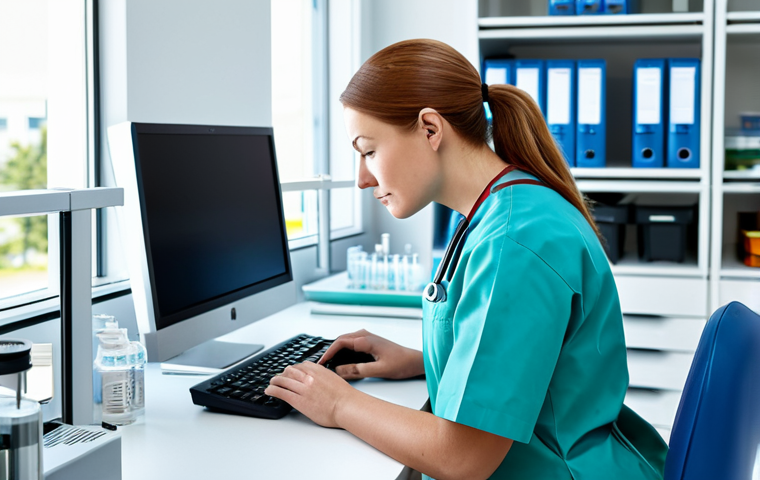 **

A professional clinical laboratory scientist wearing modest scrubs, analyzing data at a modern workstation in a bright, clean lab, fully clothed, appropriate content, safe for work, perfect anatomy, correct proportions, natural pose, professional environment, family-friendly.

**