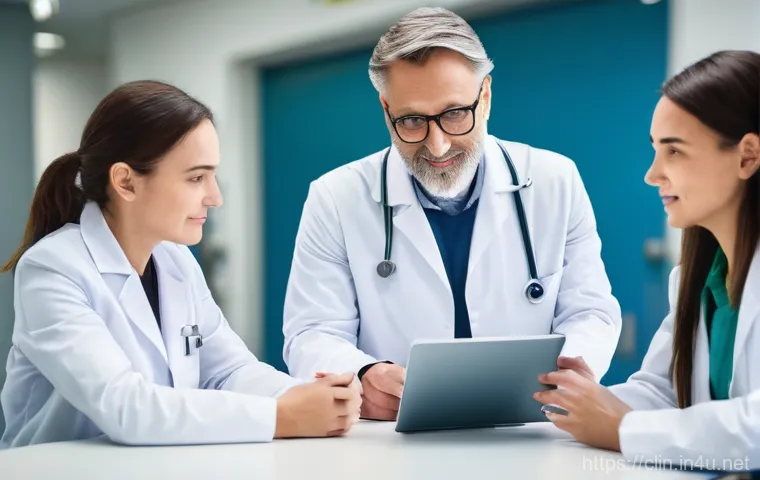 임상병리사 경력개발 포트폴리오 - A male clinical pathologist, approximately 40 years old, with a neatly trimmed beard, wearing a tail... 임상병리사 경력개발 포트폴리오 - A male clinical pathologist, approximately 40 years old, with a neatly trimmed beard, wearing a tail...