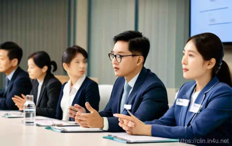 임상병리사와 임상 프로세스 개선 - **Image Prompt 1: Policy Discussion and Advocacy**
"A group of diverse medical technologists, in...